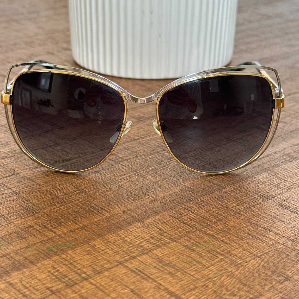 Michael Kors Silver and Gold Semi-Cat Eye Sunglasses